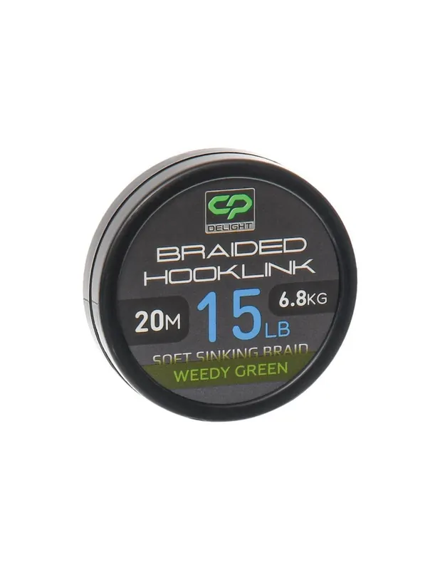 Fir Textil Carp Pro Delight Braided Hooklink Soft Sinking Weedy Green, 20m - Produs nou