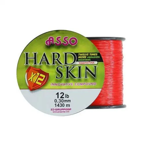 Fir monofilament Asso Hard Skin Solid Red 0.32m/14lb/1205m | Selecție premium